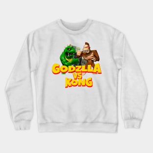 Godzilla vs Kong - Parody Rampage Games Crewneck Sweatshirt